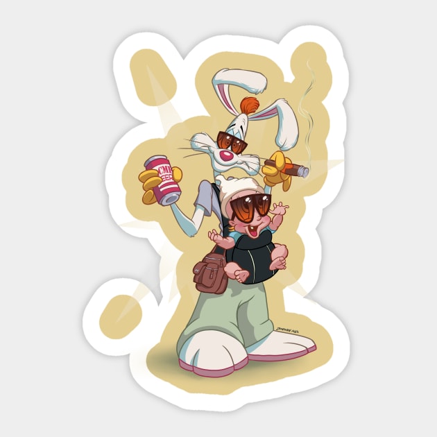 Hungover Rabbit Sticker by DonovanAlex